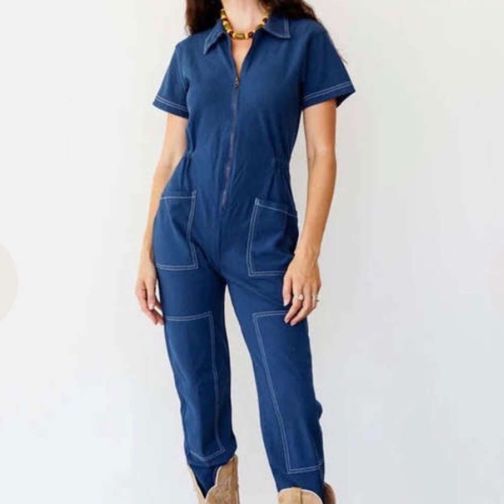 Noble Utility Suit - Navy w/contrast stitching